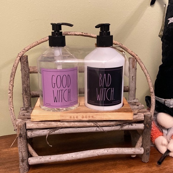 Rae Dunn GOOD WITCH BAD WITCH Halloween Scented Hand Soap & Hand Lotion - Picture 1 of 5